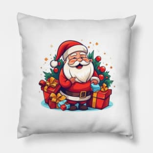 Santa Claus with his gifts Pillow