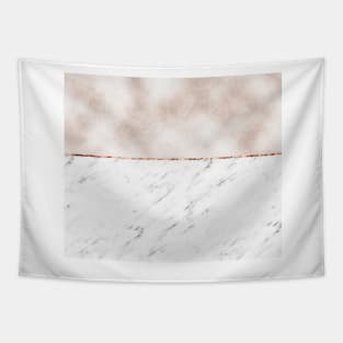 Gentle blossom rose gold and marble Tapestry