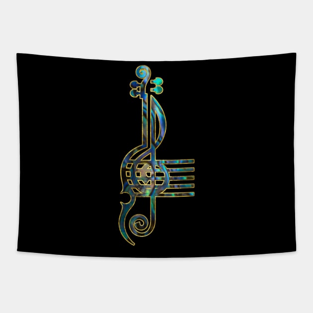 Treble Clef Tapestry by Nartissima