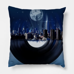 new york skyline vinyl Pillow