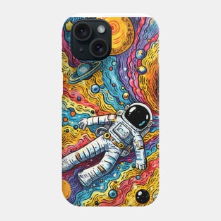 Astronaut Colorful Space Phone Case