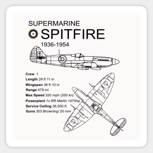 Spitfire diagram with labels