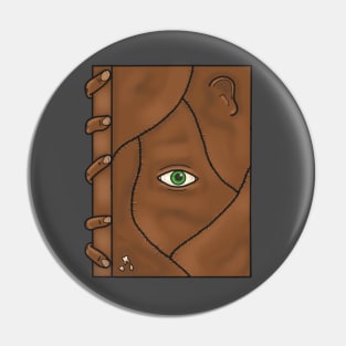 Human Skin Spell Book Pin