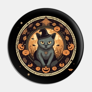 American Shorthair Cat Halloween, Cat Lover Pin