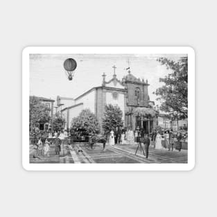 Wedding in the Coimbra Chapel  of Braga (Portugal) Monochrome Edition Magnet