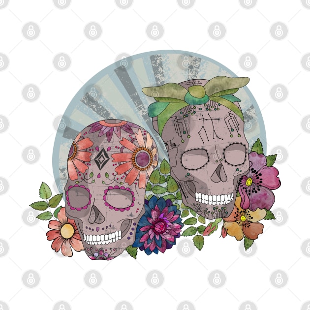 Gemini Skulls by LotusArtStudio