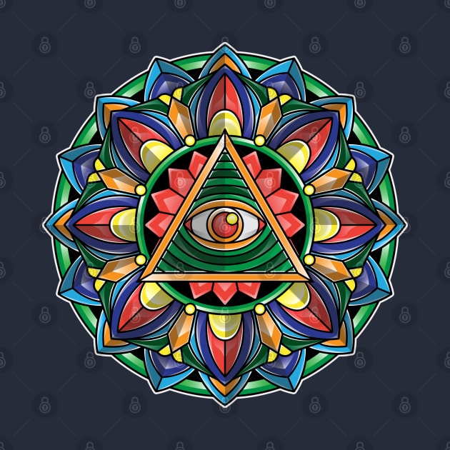 Mandala Indian triangle eye by Mako Design 