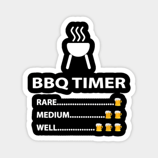 BBQ Timer Barbecue  Beer  Funny Summer Grilling Gift Magnet