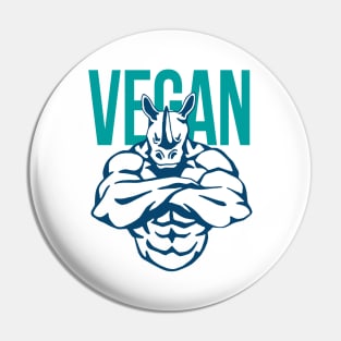 Vegan Muscle Rhino Pin