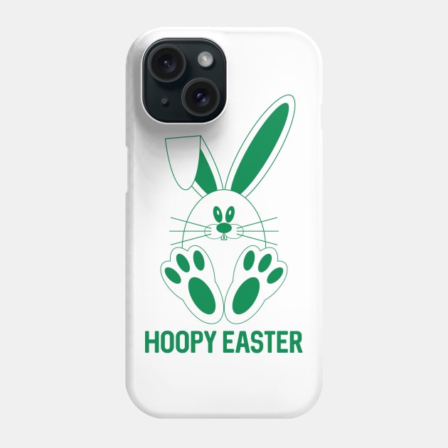 HOOPY EASTER, Glasgow Celtic Football Club Green and White Bunny Rabbit Design Phone Case by MacPean