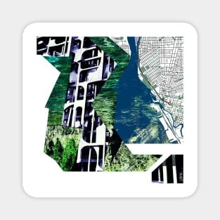 the city in bedrock map ecopop collage Magnet