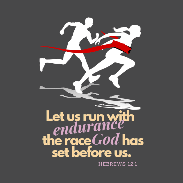 Hebrews 12 running by Sport-tees by Marino's