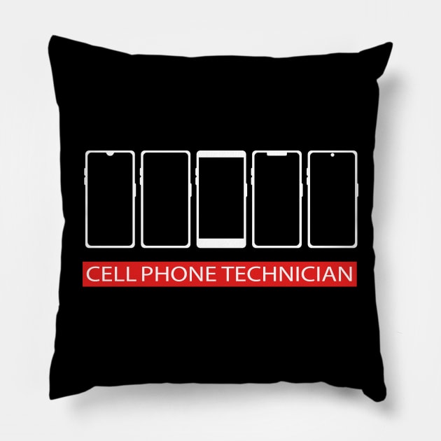 Best design cell phone technician mobile phones repairman Pillow by PrisDesign99