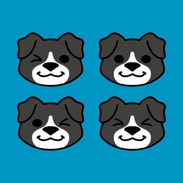 Four Border Collies by kaeru