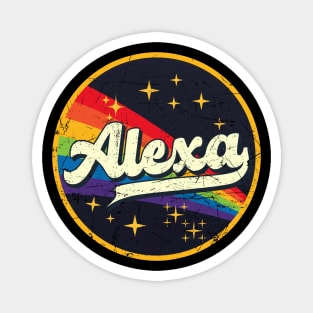 Alexa // Rainbow In Space Vintage Grunge-Style Magnet