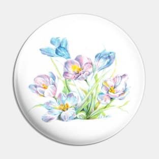 Blue flowered saffron crocus Pin