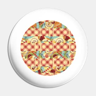 Plaid Europa Textile Design Pin