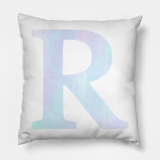 The Letter R Cool Colors Design Pillow