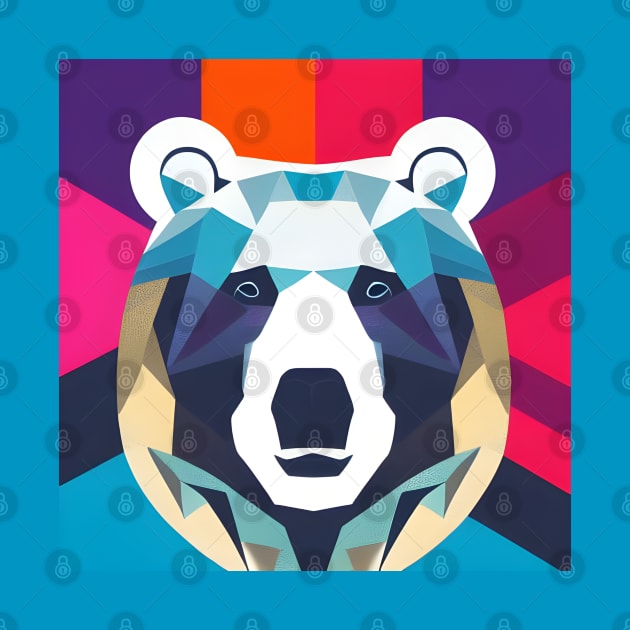 Pop Art Polar Bear Face by Chance Two Designs