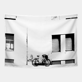 Black and white bicycle Tapestry