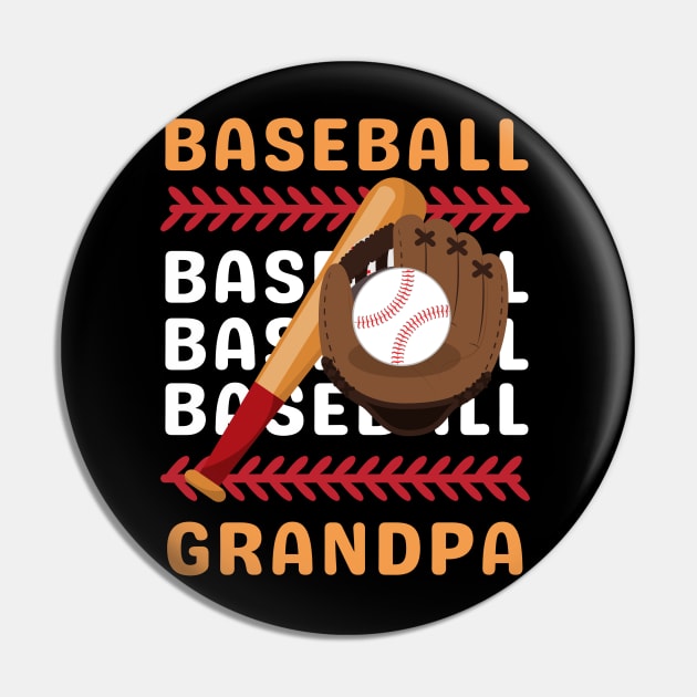 My Favorite Baseball Player Calls Me Grandpa Gift for Baseball Grandfather Pin by BoogieCreates