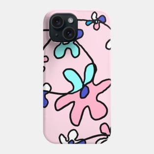 one line drawing flowers Phone Case