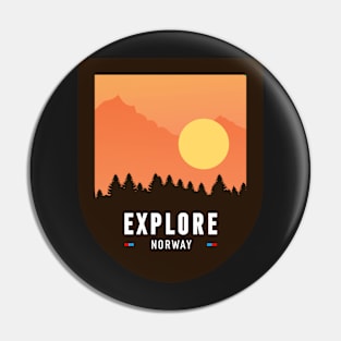 Explore Norway Sticker, for Norway lovers, Explore Pin