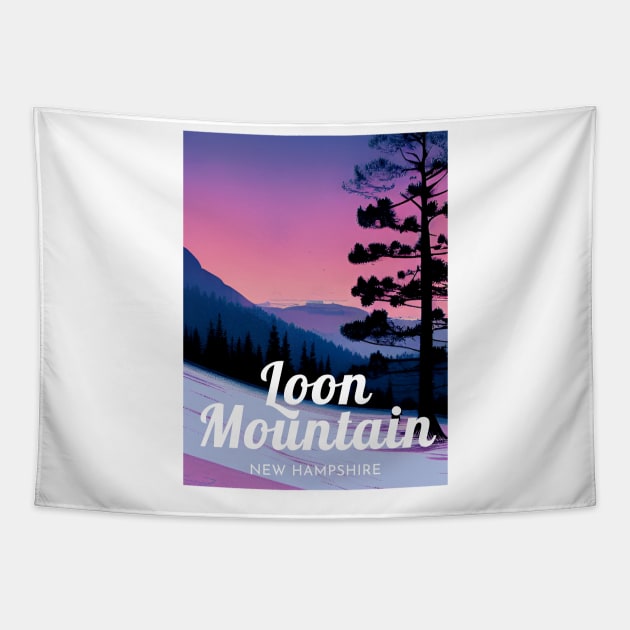 Loon Mountain New Hampshire United States ski Tapestry by UbunTo