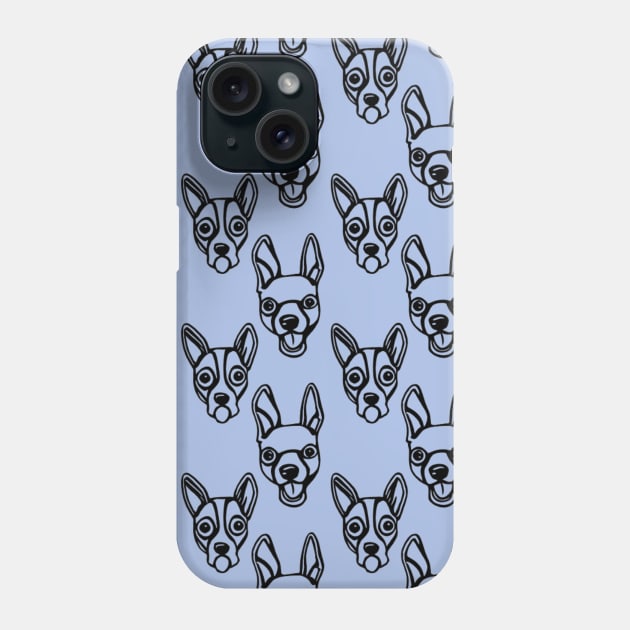 Chihuahua style laughing dog head pattern Phone Case by Nice Surprise