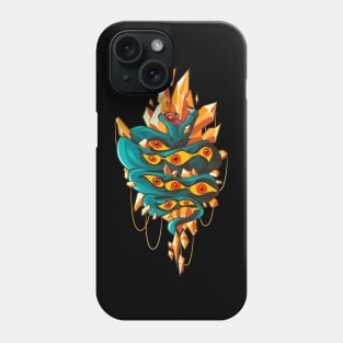 Tatto art with snake with attern eyes skin Phone Case