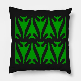 Rockwell B-1 Lancer - Green & White Pattern Design Pillow