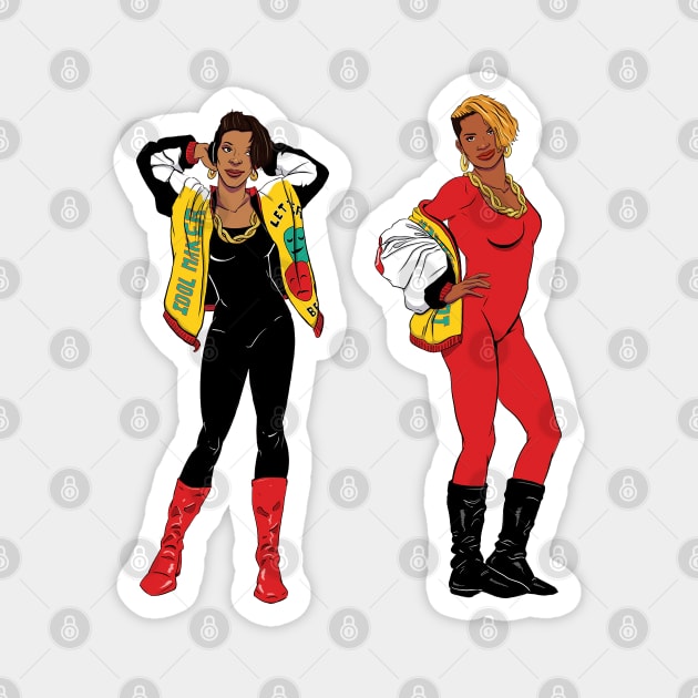 1985 Salt n Pepa Black Women Hip Hop Magnet by pepesankosong