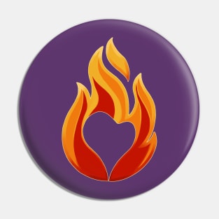 Heart On Fire Pin