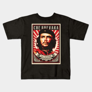 Che Guevara Retro Pop Art Red Kids T Shirt by reesea