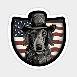 Scottish Deerhound 4th of July Magnet