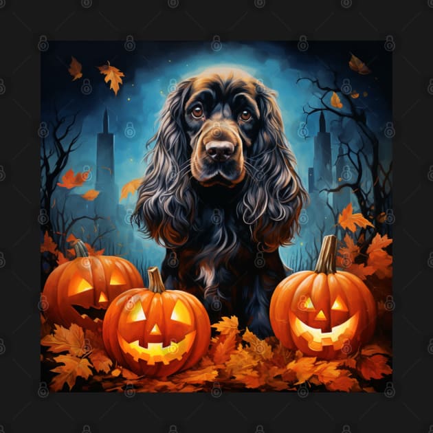 Halloween English cocker spaniel by NatashaCuteShop