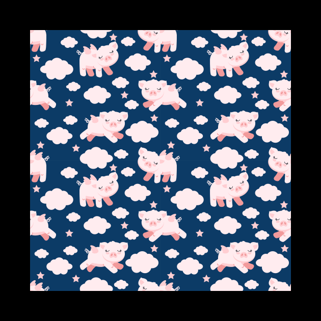 Lovely Pig Pattern by aquariart