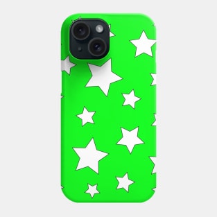 Green and White Stars Phone Case