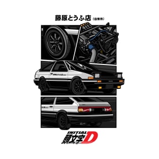 Toyota Ae86 Trueno Initial D Anime version T-Shirt