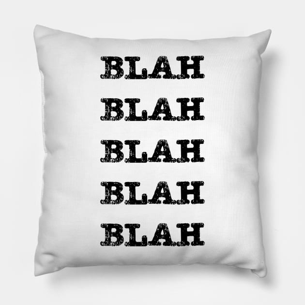 Blah Blah Blah Pillow by The E Hive Design