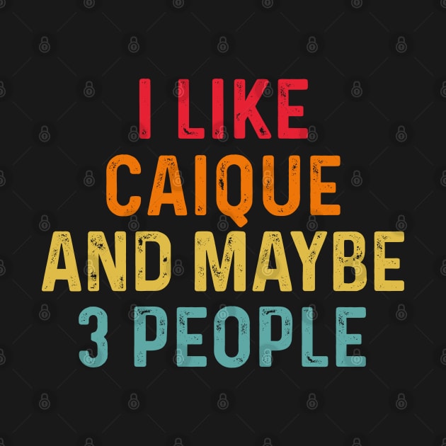 I Like Caique And Maybe 3 People Retro Vintage by HeroGifts
