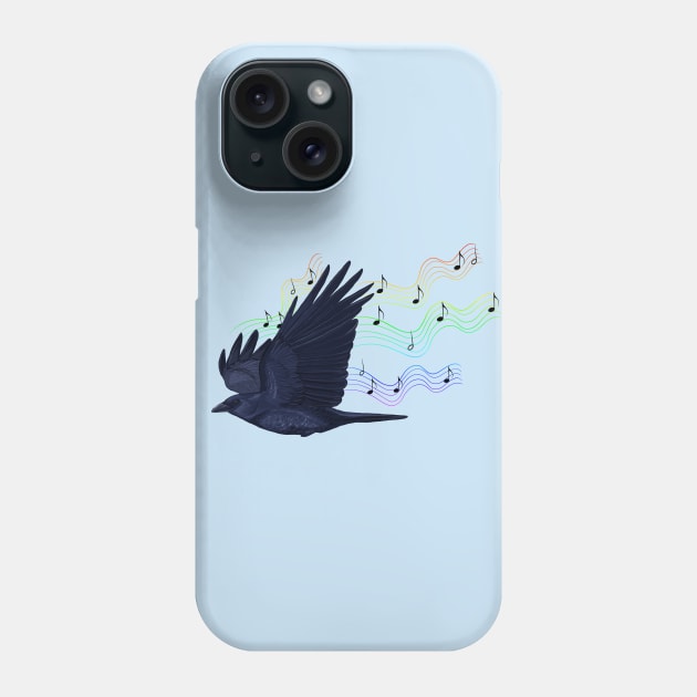 Crow Music Phone Case by Khalico