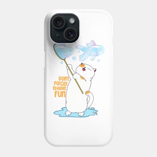 Cat Playing Bubble Phone Case