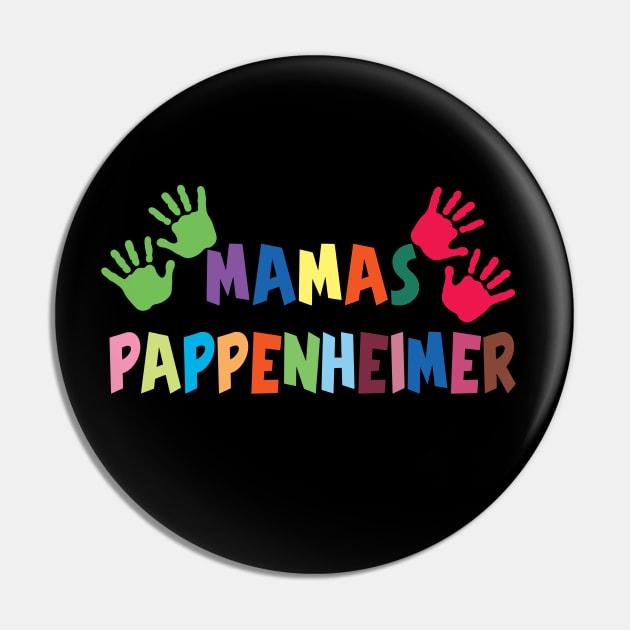 Mamas Pappenheimer Hand Prints Pin by Miozoto_Design