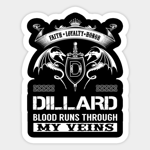 DILLARD - Dillard - Sticker | TeePublic