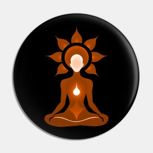 Aura Orange Meditation 07 Pin