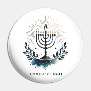 Love and Light Hanukkah Pin