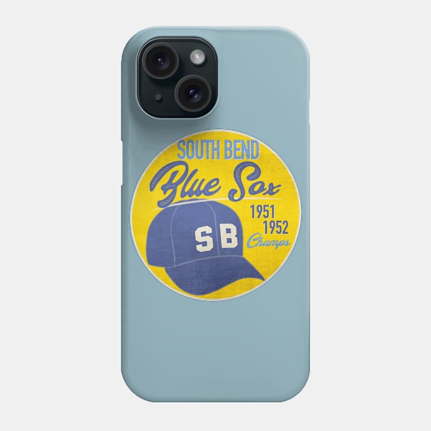 South Bend Blue Sox • AAGPBL Hat Phone Case by The MKE Rhine Maiden