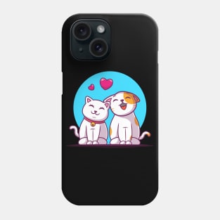 Couple of cat cartoon Phone Case