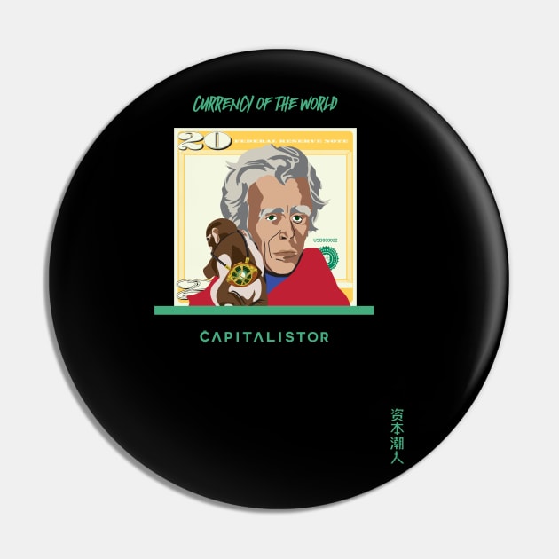 USD000022 - Baby Monkey backward on Andrew Jackson as Mr Strange Series 6 Pin by Capitalistor